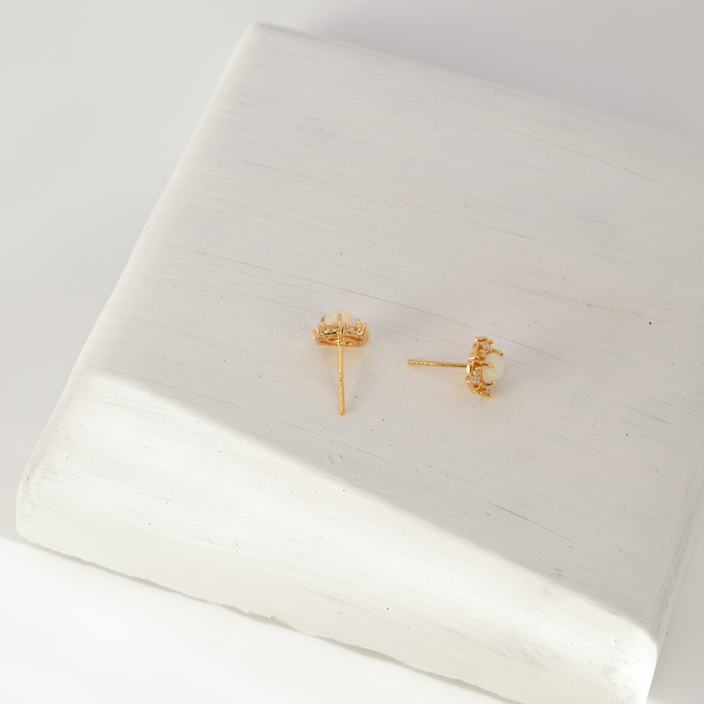 Natural Opal Stud Earrings