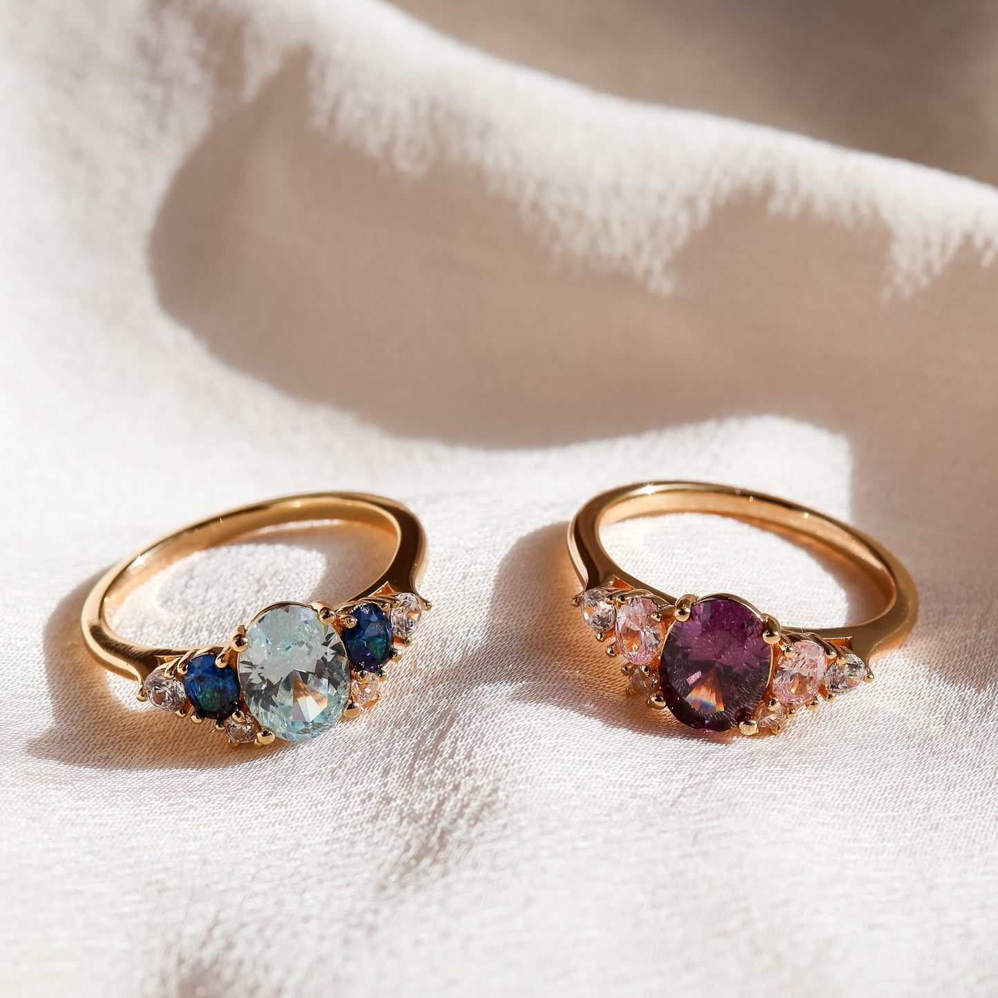 Olivia Amethyst Ring 14K Gold Vermeil
