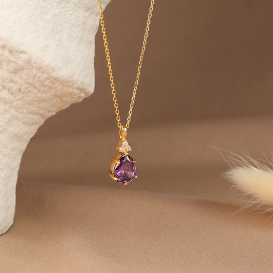 Layla Amethyst Necklace 14K Gold Vermeil