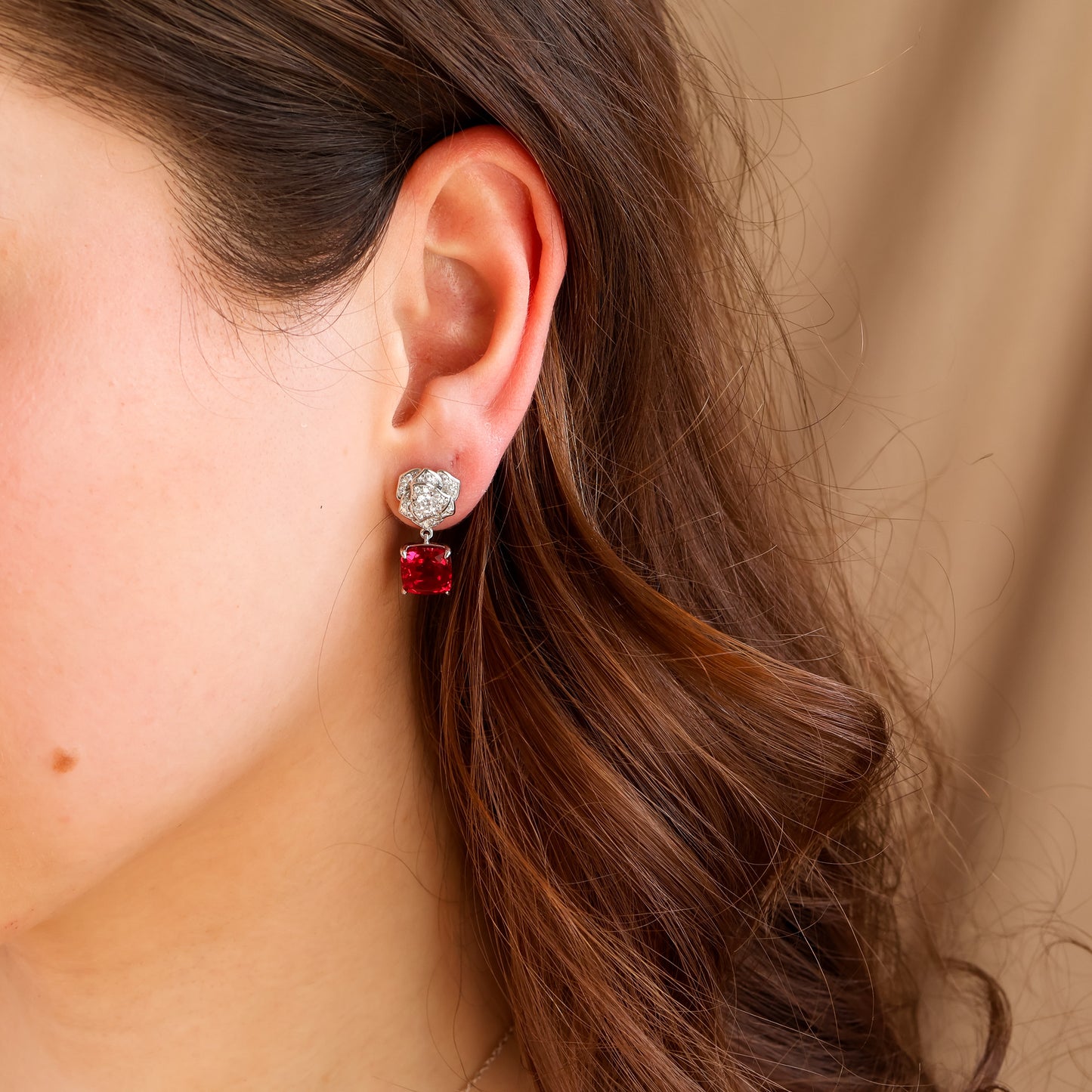 Rosé Ruby Necklace Sterling Silver