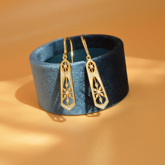 Vintage Gold Drop Earrings