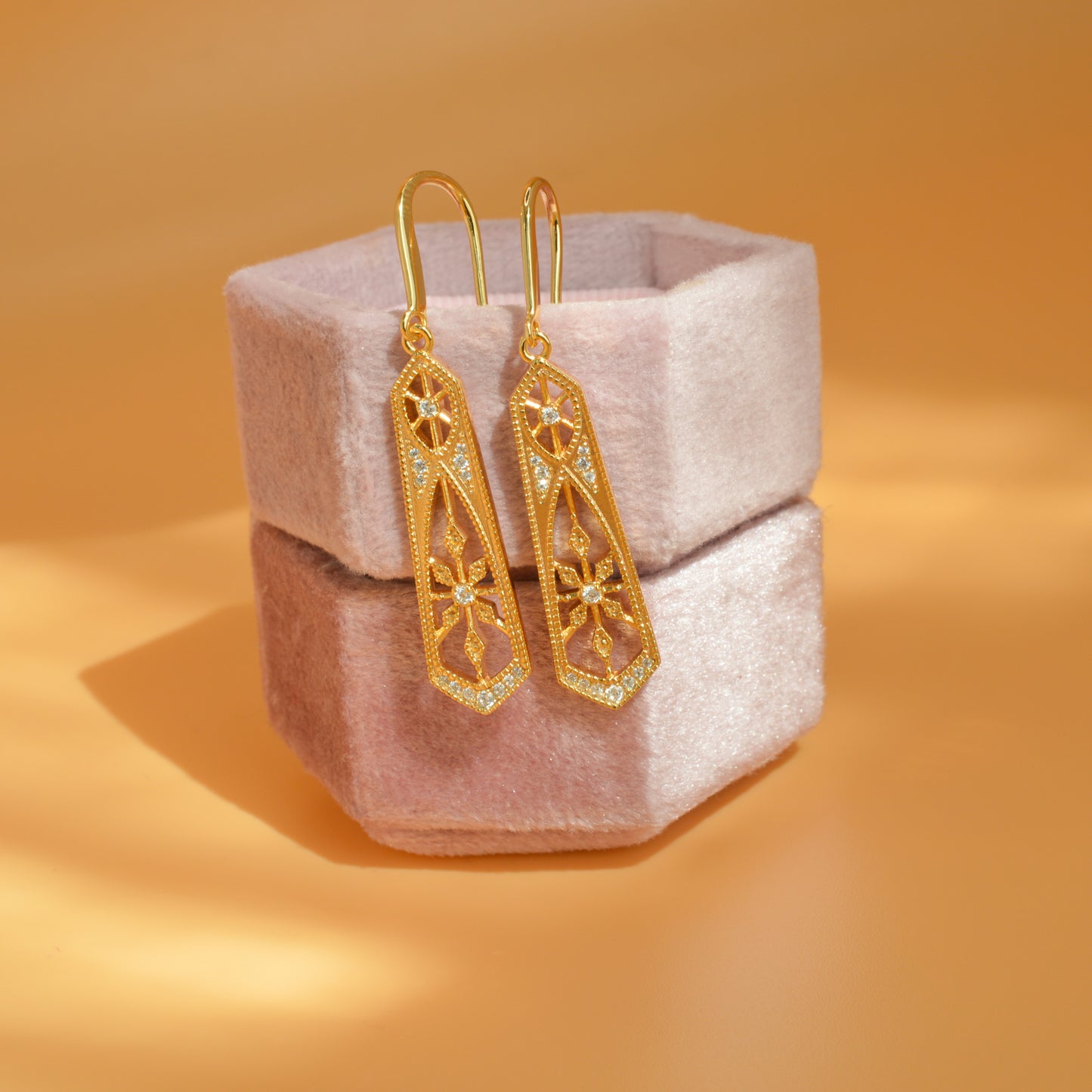 Vintage Gold Drop Earrings