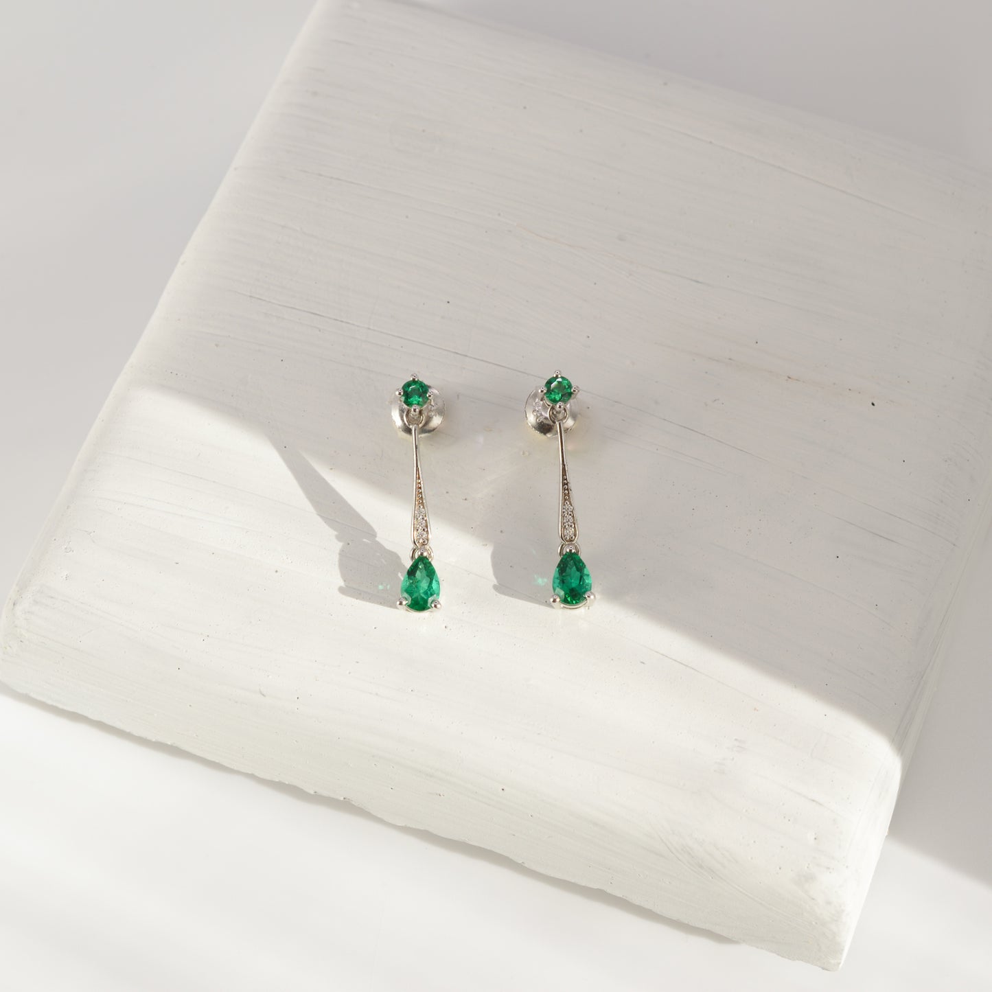 Faye Emerald Drop Earrings