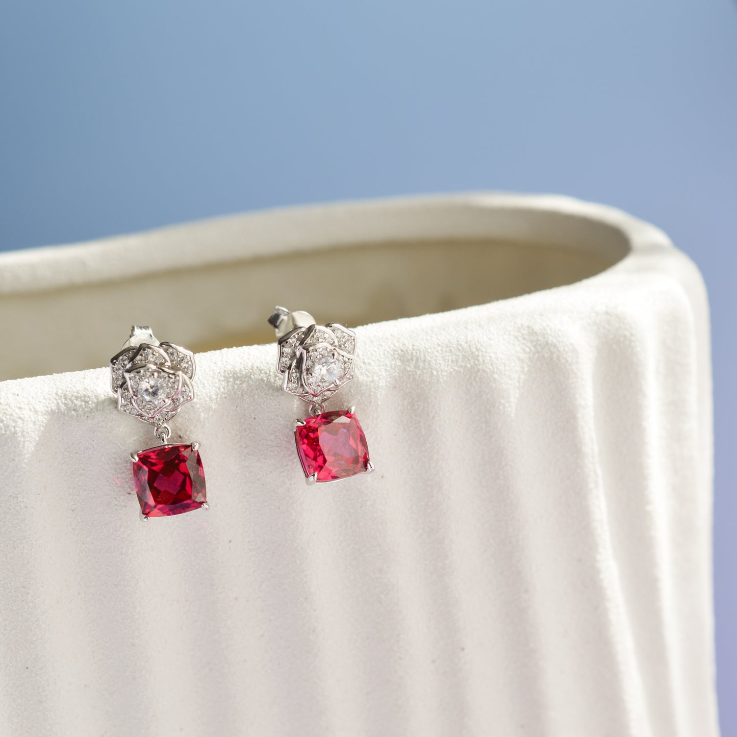 Rosé Ruby Necklace Sterling Silver