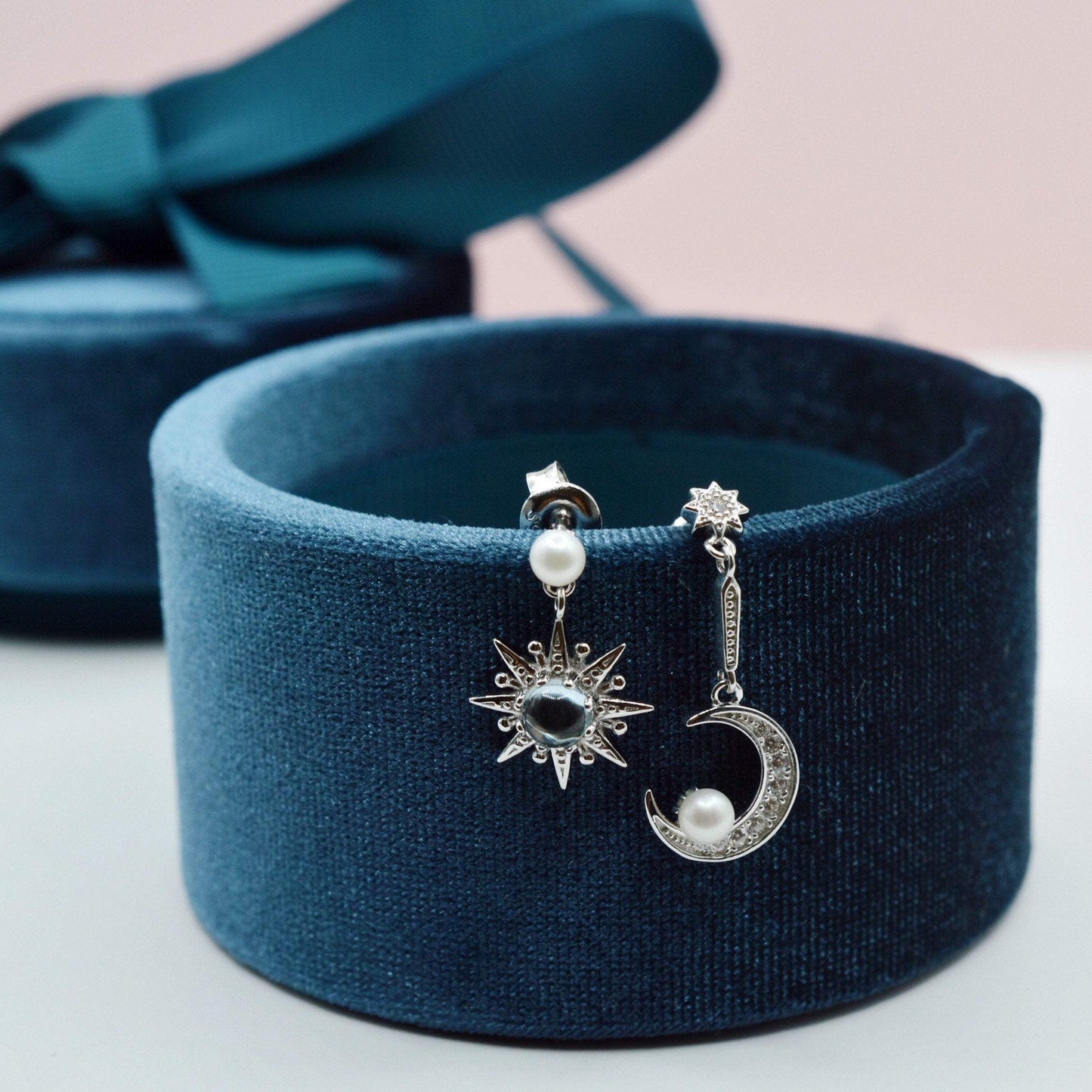 STARLIGHT Blue Topaz Celestial Earrings