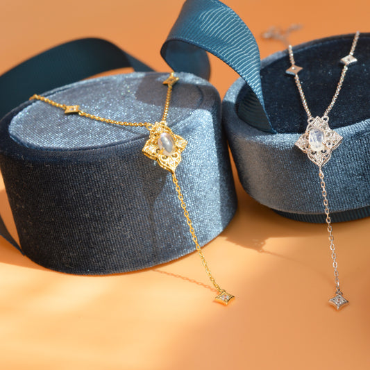Moonstone Necklace Gold/Silver
