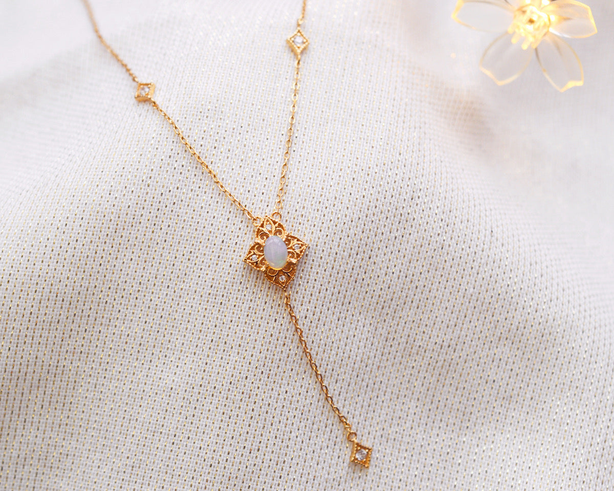 Natural Opal Deco Necklace