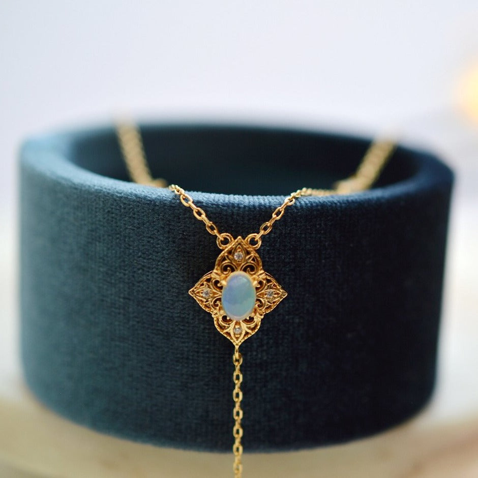 Natural Opal Deco Necklace