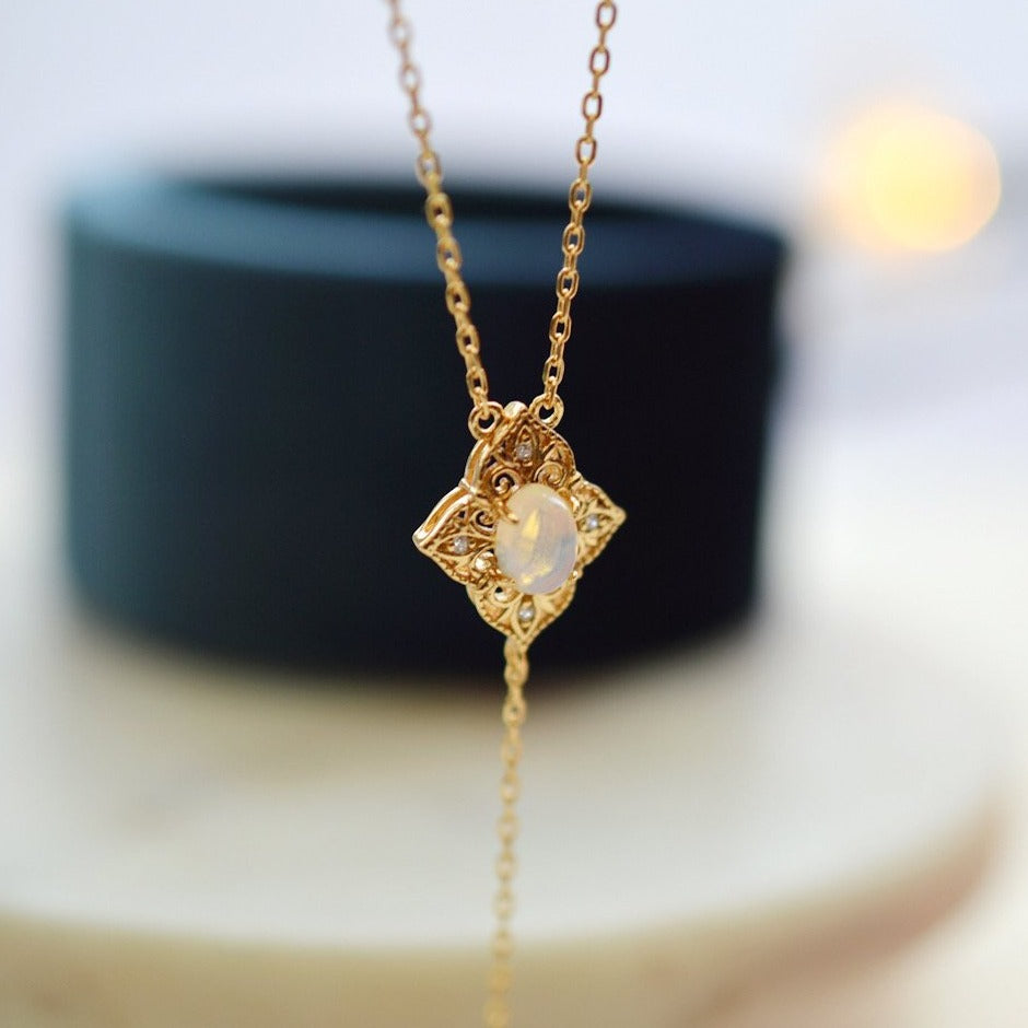 Natural Opal Deco Necklace