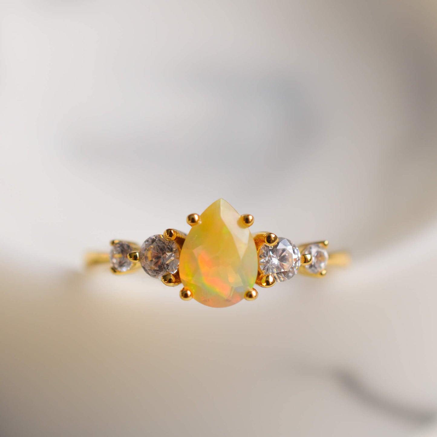 Selene Opal Ring Set