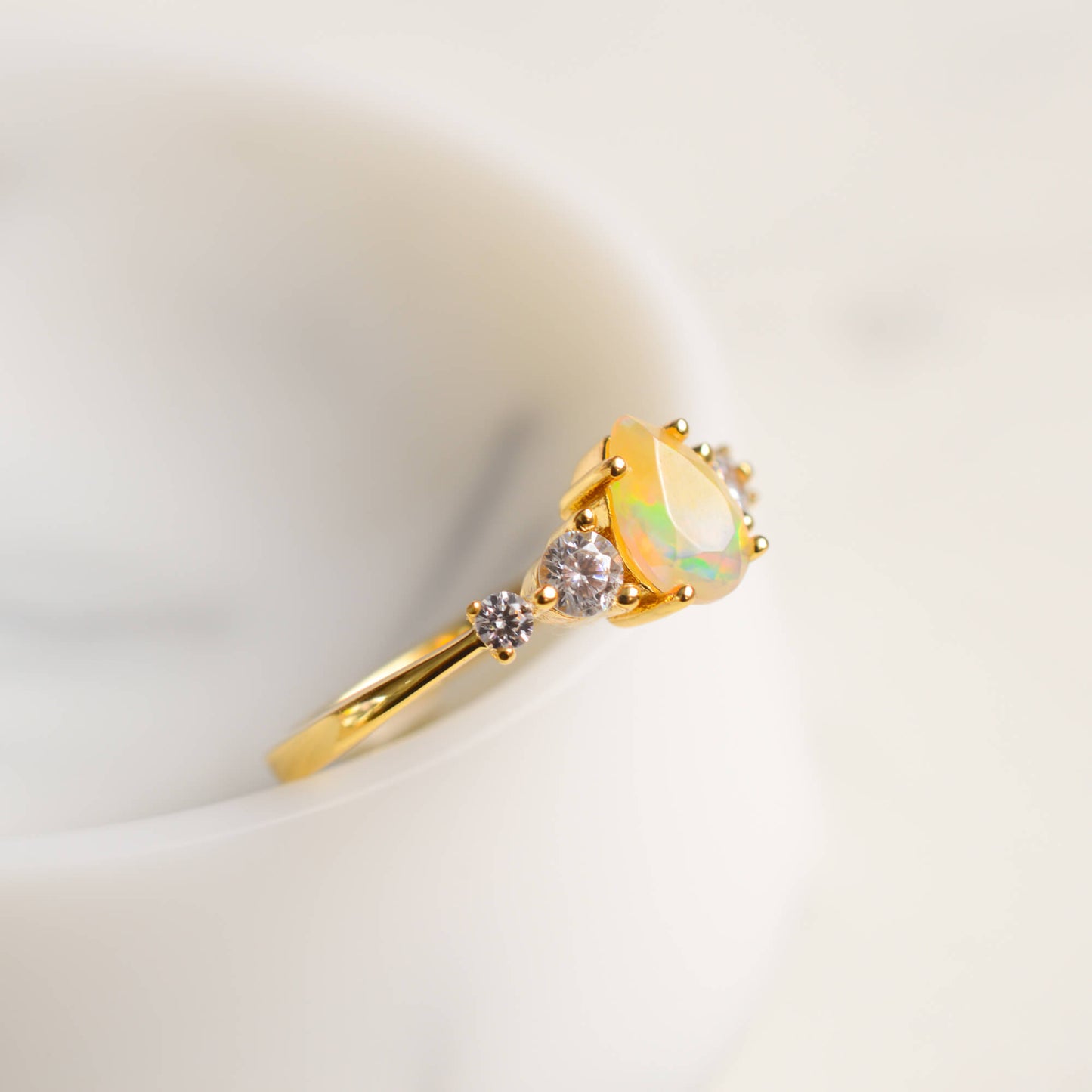 Selene Opal Ring Set